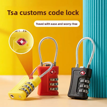 Orange-red TSA Approved Cable Combination Padlock 3-Digit Security Lock for Travel Luggage Suitcase Gym Lockers Durable Steel Wire Australian Travel Essential - Image 2
