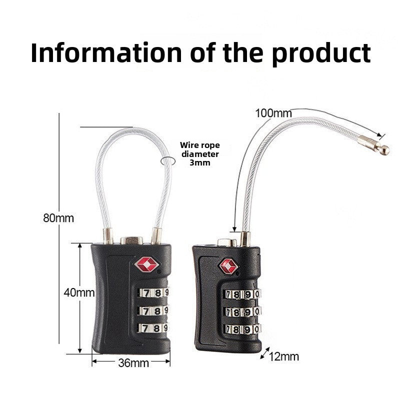 Deep blue TSA Approved Cable Combination Padlock 3-Digit Security Lock for Travel Luggage Suitcase Gym Lockers Durable Steel Wire Australian Travel Essential - Image 5