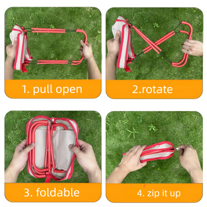 Pink Ultra-Compact Portable Folding Stool 120kg Capacity Lightweight Camping Chair for Fishing Hiking and Australian Outdoor Events - Image 4