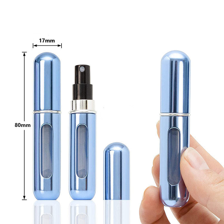 5-Pcs Silver 5ml Refillable Perfume Atomizer Portable Bottom Fill Travel Spray Bottle for Fragrance and Aftershave Australian Travel Essential - Image 2