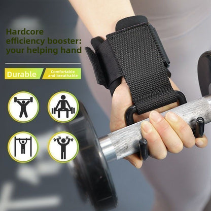 3-Pairs Black Heavy Duty Weightlifting Power Hooks for Deadlifts and Pull-ups Non-Slip Metal Hooks with Adjustable Padded Wrist Straps for Australian Gym Enthusiasts - Image 4