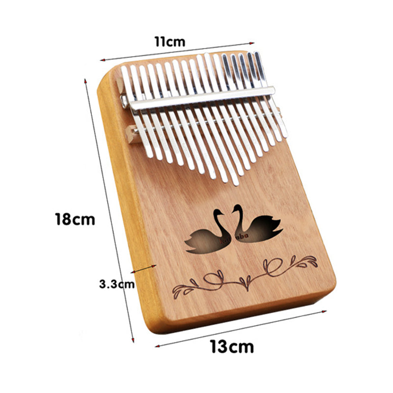 Retro forest deer 17 Key Kalimba Thumb Piano Solid Wood Portable Finger Piano for Beginners and Music Lovers Includes Tuning Kit and Bag for Australian Lifestyle - Image 3