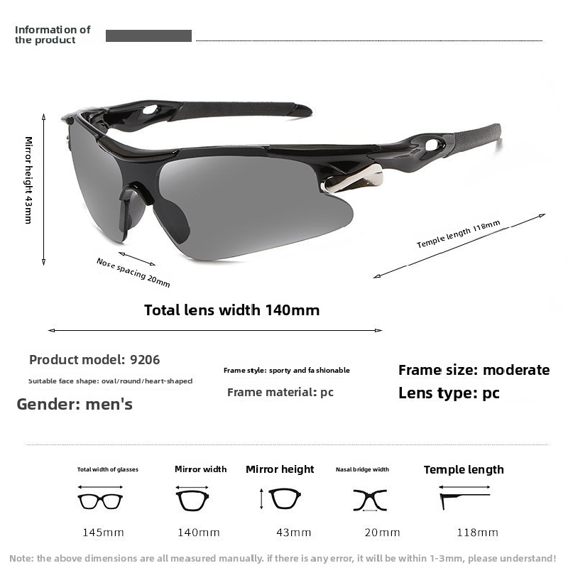 2-PCS Bright black frame with clear lenses Men's Sports Cycling Sunglasses Windproof PC Frame Wrap Around Design for Riding Fishing Running Reliable Outdoor Protection Australian Style - Image 6