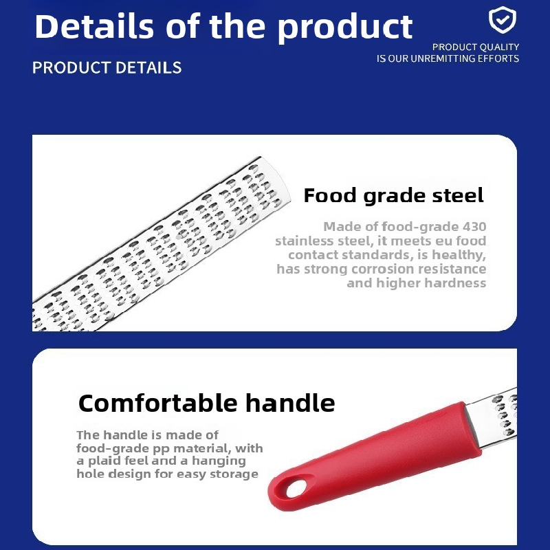 3-PCS Yellow Stainless Steel Lemon Zester and Cheese Grater 32cm Long Multi-functional Kitchen Grater for Citrus Ginger and Chocolate Australian Home Cooking - Image 4