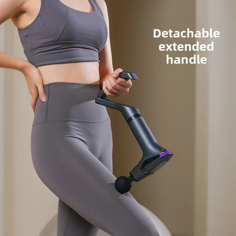 Dark grey Professional Massage Gun with Extension Handle and Back Strap 12 Speeds Deep Tissue Muscle Relief for Home Gym and Australian Athletes - Image 3
