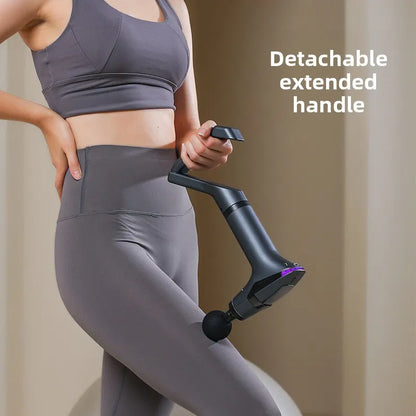 Dark grey Professional Massage Gun with Extension Handle and Back Strap 12 Speeds Deep Tissue Muscle Relief for Home Gym and Australian Athletes - Image 3