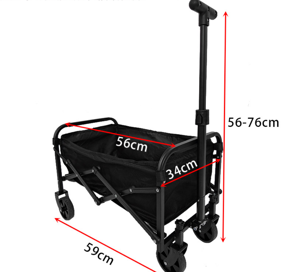 Mini Foldable Outdoor Camping & Utility Wagon with 5-Inch Wheels - Image 4