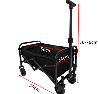 Mini Foldable Outdoor Camping & Utility Wagon with 5-Inch Wheels - Image 4