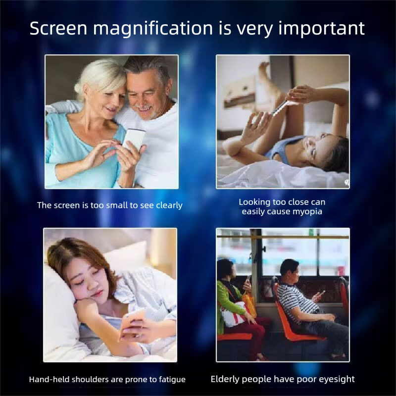 Red Portable 10-Inch Mobile Phone Screen Magnifier with Foldable Stand - 3D HD Video Amplifier for Movies & Reading - Pull-Out Design Compatible with All Smartphones - Ideal for Home, Travel & Camping - Image 4