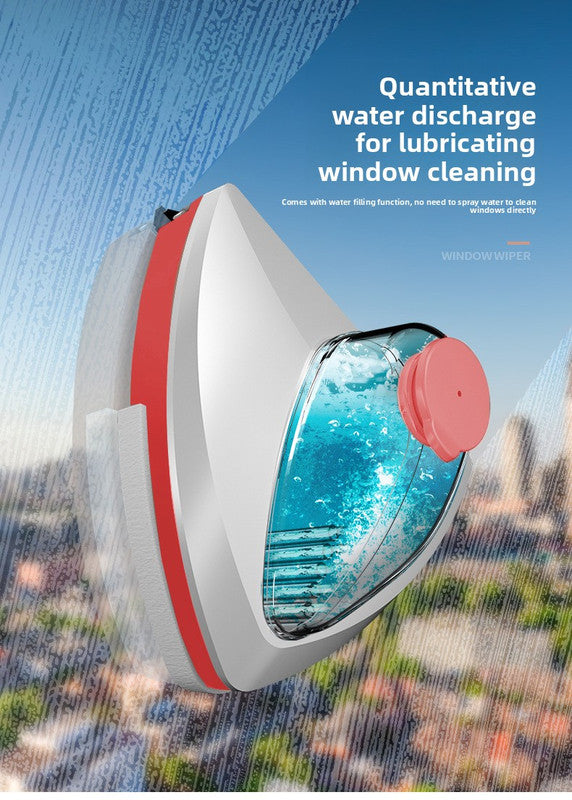 Magnetic Double Sided Window Cleaner with Water Tank 8-15mm Single Glazing Glass Wiper Tool High Rise Safety Rope - Image 2