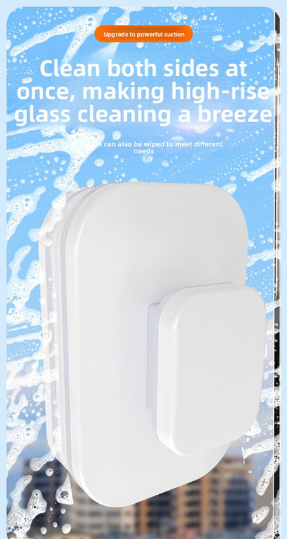 Magnetic Double Sided Window Cleaner for 15-26mm Double Glazed Glass High Rise Safety Wiper Tool White - Image 3