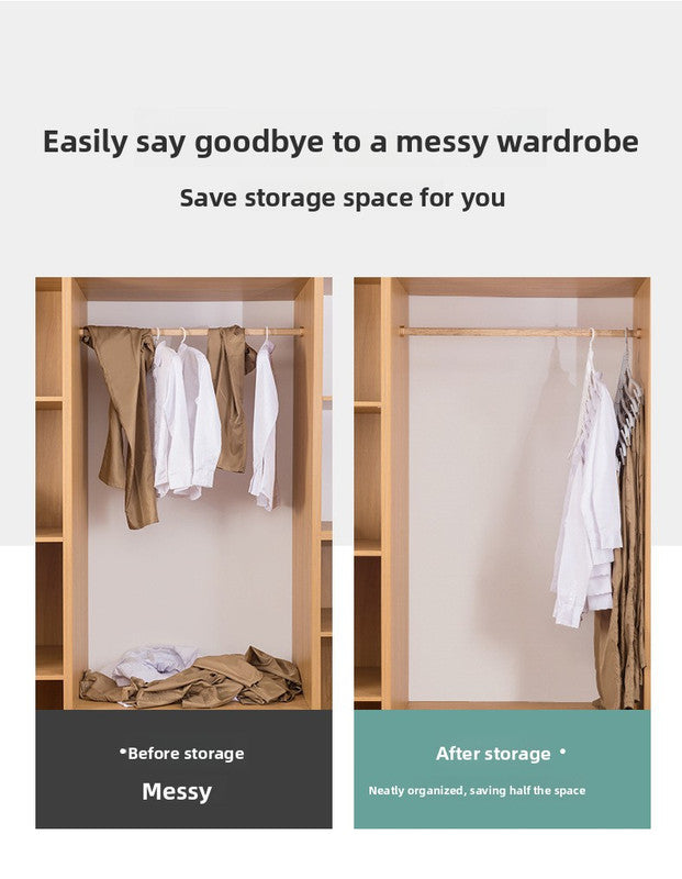 2-SET Space-Saving 6-in-1 Foldable Hanger Set Multi-Functional Closet Organizer Clothes Drying Rack with Pant Clips (Gray & Gray Clip Upgrade Edition) Ideal for Homes and Dorm Rooms - Image 7
