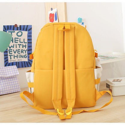 5 Piece Aesthetic School Backpack Set Blue Oxford Fabric Fits 14 Inch Laptop  - Image 4