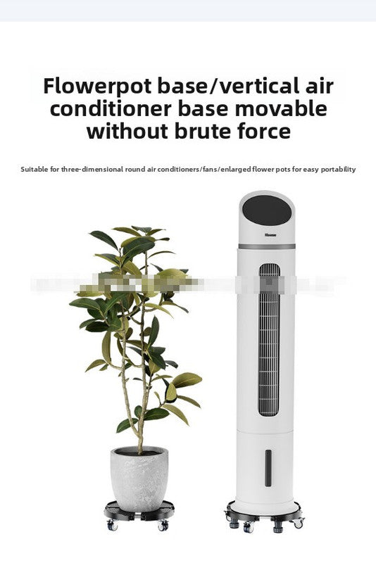 Black Round Adjustable Plant Pot Caddy Stand with Wheels Heavy Duty Rolling Gas Cylinder Tray Dolly for Indoor Outdoor Patio  - Image 5