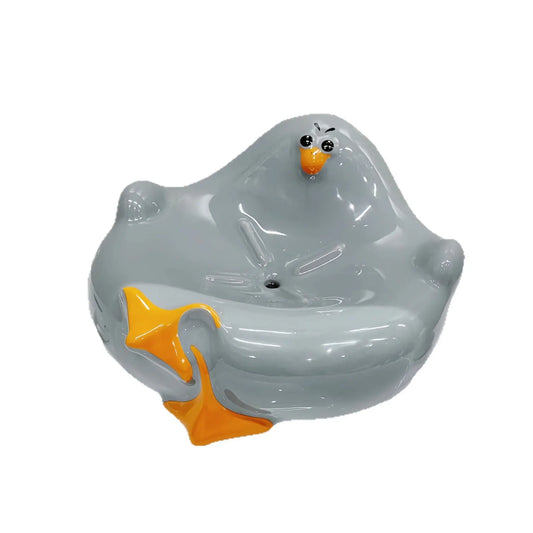 Grey Ceramic Seagull Soap Dish with Drainage Cute Cartoon Animal Soap Bar Holder for Bathroom Kitchen Sink Novelty Home Decor  - Image 3