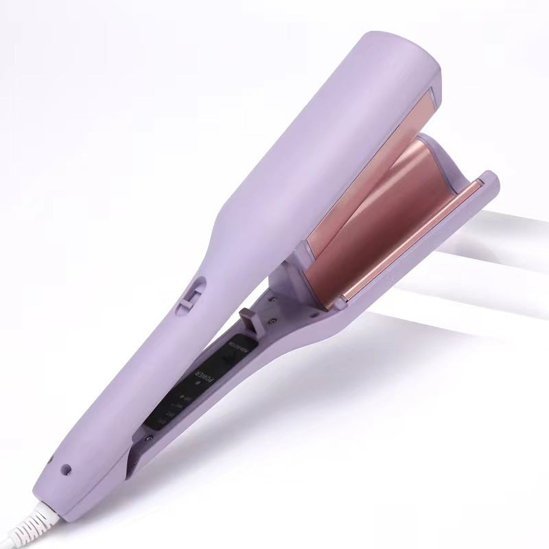 32mm French Style Hair Waver Curler Mermaid Waves Iron V-Shape Barrel Negative Ion Fast Heating Styling Tool Pink AU Plug - Image 2