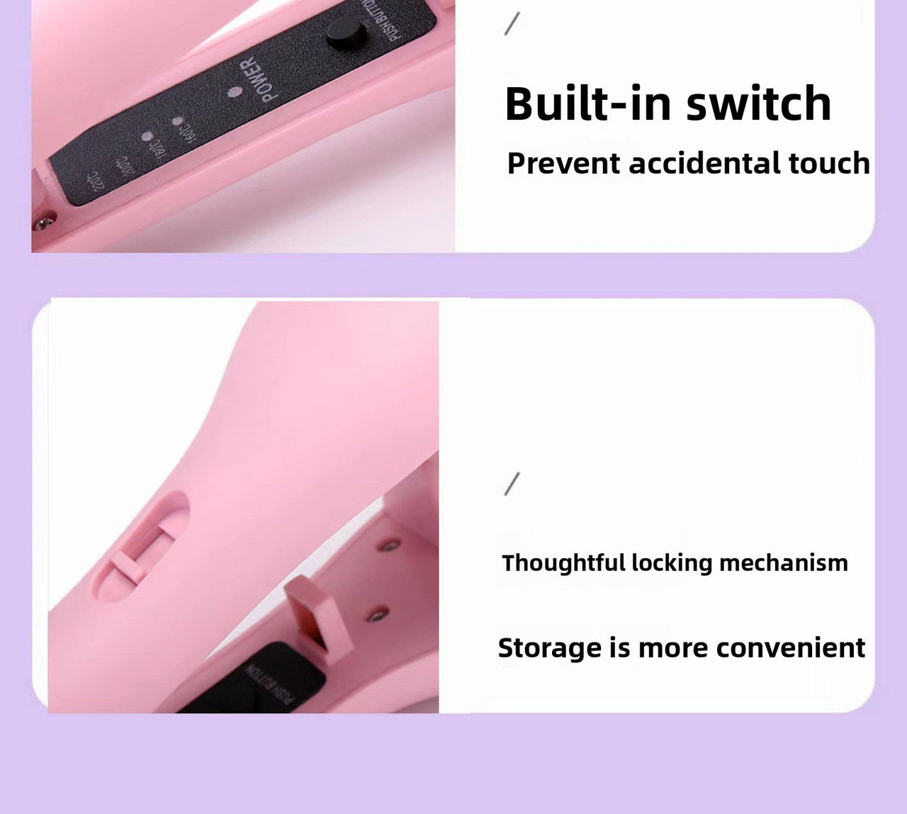 32mm French Style Hair Waver Curler Mermaid Waves Iron V-Shape Barrel Negative Ion Fast Heating Styling Tool Pink AU Plug - Image 7