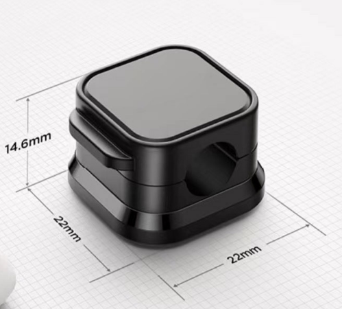 Black 6-Pack Magnetic Cable Organiser Clips Desktop Cord Management for Phone Charger USB Cable Holder - Image 4
