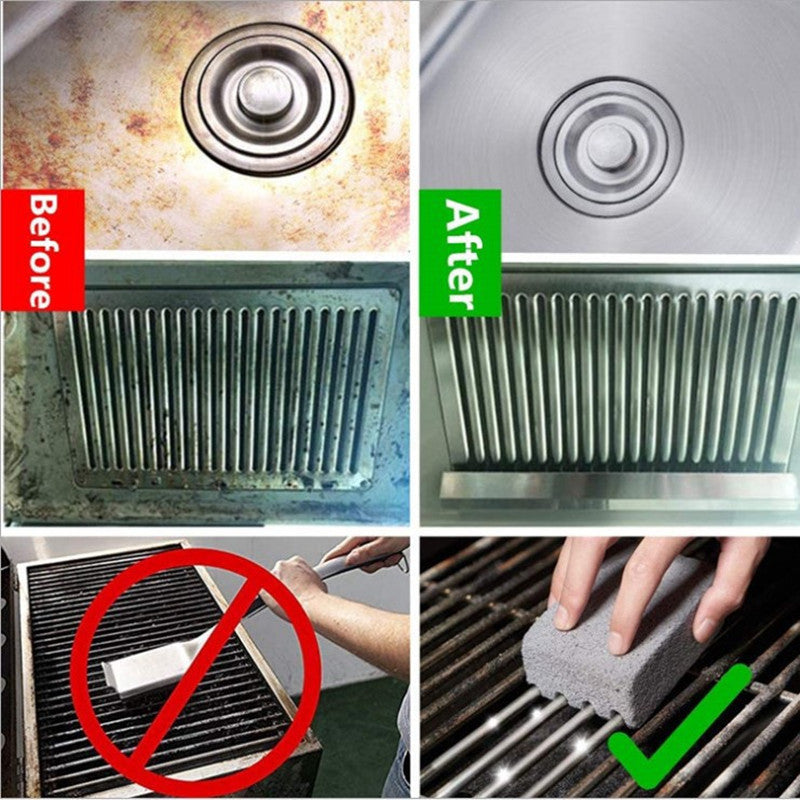 5 Pack Grill Cleaning Brick Pumice Stone BBQ Cleaner Block Heavy Duty Grease Remover for Griddle Stove and Kitchen Sink - Image 3