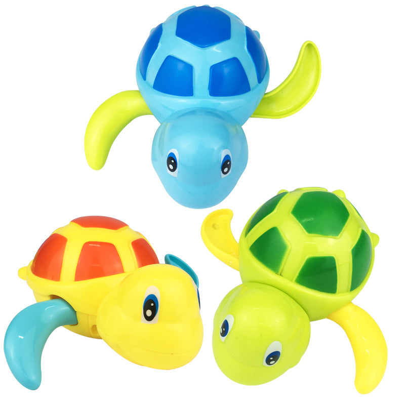 Three-Piece Wind-Up Swimming Turtle Bath Toy Set (Yellow, Green, and Blue Colors), Adorable Floating Turtle Combo, Fun Water Play Toy, Ideal Gift for Infants and Toddlers - Image 2