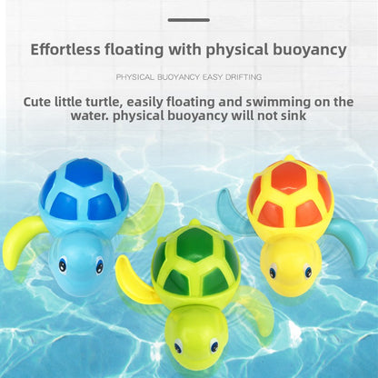 Three-Piece Wind-Up Swimming Turtle Bath Toy Set (Yellow, Green, and Blue Colors), Adorable Floating Turtle Combo, Fun Water Play Toy, Ideal Gift for Infants and Toddlers - Image 4