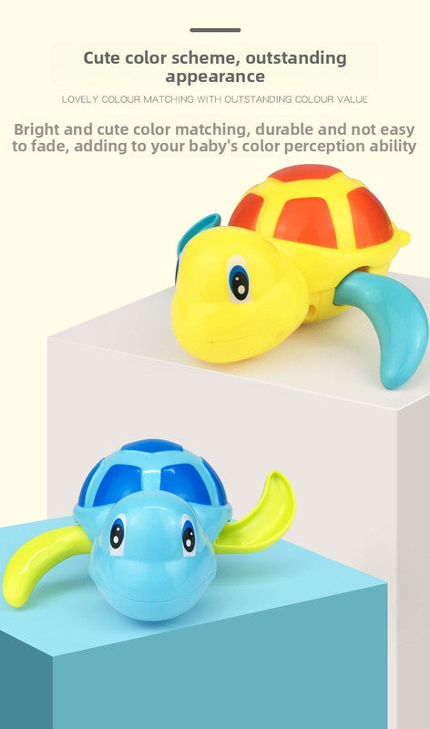 Three-Piece Wind-Up Swimming Turtle Bath Toy Set (Yellow, Green, and Blue Colors), Adorable Floating Turtle Combo, Fun Water Play Toy, Ideal Gift for Infants and Toddlers - Image 8