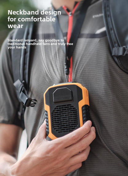 Portable Waist Clip Fan 6000mAh Rechargeable Personal Air Conditioner with Power Bank Function Heavy Duty Wearable Belt Fan for Tradies Camping and Outdoor Work Orange - Image 9