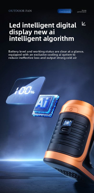 Waist Clip Fan 6000mAh Rechargeable Portable Personal Fan with Dual Outlet 13500RPM High Speed Airflow for Outdoor Work Green - Image 9