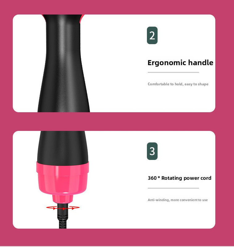 3-in-1 Hot Air Brush & Volumiser Hair Dryer Styler 1000W Ceramic Negative Ion Blowout Brush for Straightening and Curling Black AU Plug - Image 6