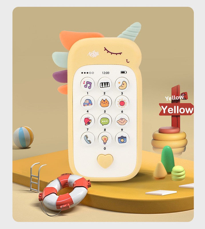 Unicorn Baby Toy Phone Music & Light Learning Mobile Teether for Toddlers Interactive English Educational Gift Pink - Image 7