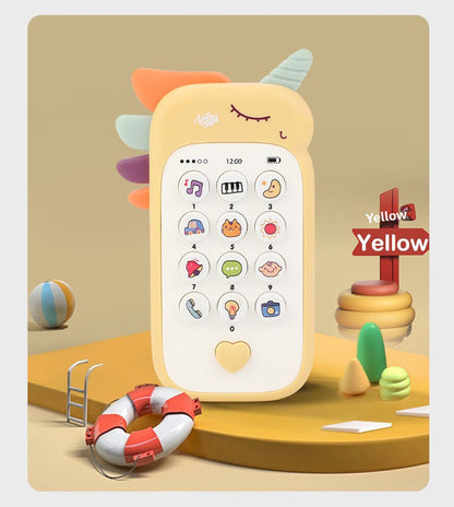 Unicorn Baby Toy Phone Music & Light Learning Mobile Teether for Toddlers Interactive English Educational Gift Pink - Image 7