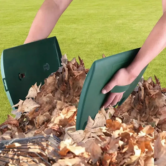 Pair of Horticultural Leaf Rake Hand Tools Set Large Plastic Claw Grabber Ideal for Collecting Yard Debris, Grass Clippings, and Scraps Army green - Image 2