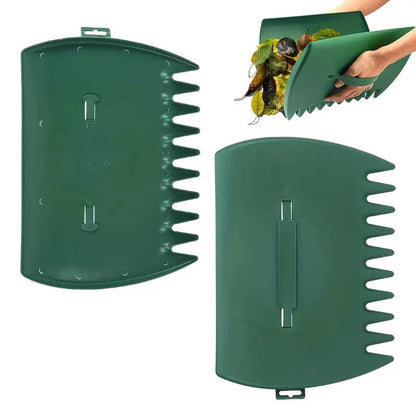 Pair of Horticultural Leaf Rake Hand Tools Set Large Plastic Claw Grabber Ideal for Collecting Yard Debris, Grass Clippings, and Scraps Army green - Image 4