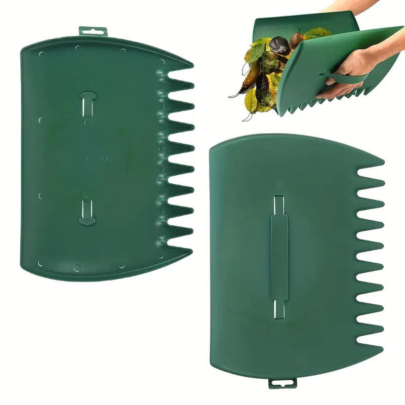 Pair of Horticultural Leaf Rake Hand Tools Set Large Plastic Claw Grabber Ideal for Collecting Yard Debris, Grass Clippings, and Scraps Yellow - Image 4