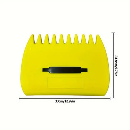 Pair of Horticultural Leaf Rake Hand Tools Set Large Plastic Claw Grabber Ideal for Collecting Yard Debris, Grass Clippings, and Scraps Yellow - Image 8