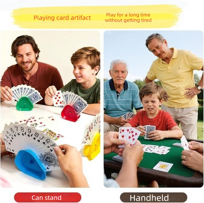Triangle Playing Card Holders 4 Pack Hands Free Game Organizers for Kids Seniors and Adults Ideal for Family Poker Nights - Image 7