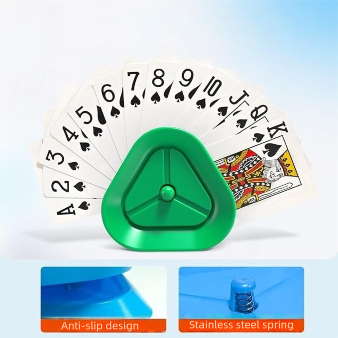 Triangle Playing Card Holders 4 Pack Hands Free Game Organizers for Kids Seniors and Adults Ideal for Family Poker Nights - Image 9