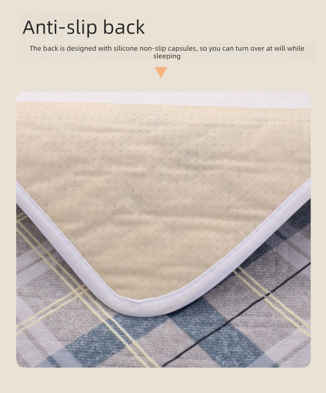 Washable Incontinence Bed Pad 100x150cm Reusable Waterproof Mattress Protector with Non-Slip Backing 4-Layer Absorbent Underpad for Elderly and Adults Medium blue - Image 5