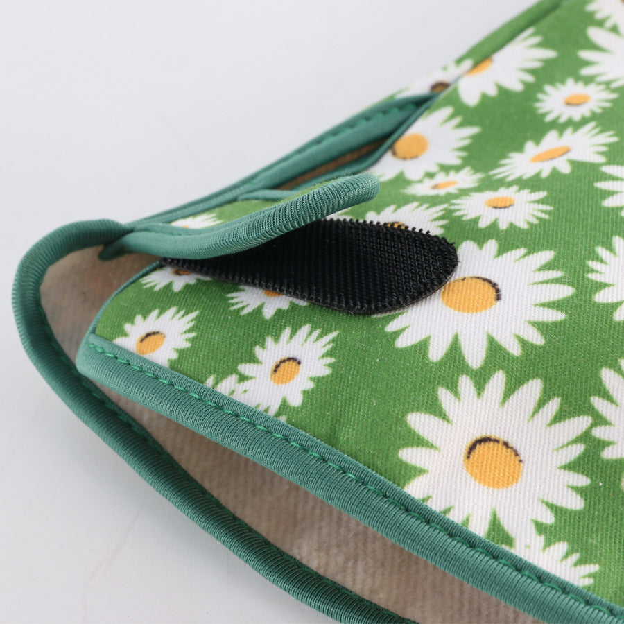 Green Long Gardening Gloves Thorn Proof Rose Pruning Gauntlets with Touchscreen Fingertips Breathable Forearm Protection Daisy Print - Image 4
