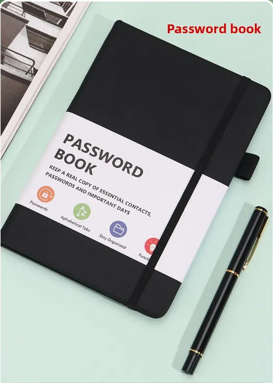 Rose Gold Password Book with Alphabetical Tabs B6 Hardcover Internet Address Logbook & Password Organizer with Pen Loop Elastic Band and Inner Pocket - Image 2