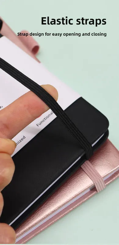 Rose Gold Password Book with Alphabetical Tabs B6 Hardcover Internet Address Logbook & Password Organizer with Pen Loop Elastic Band and Inner Pocket - Image 3