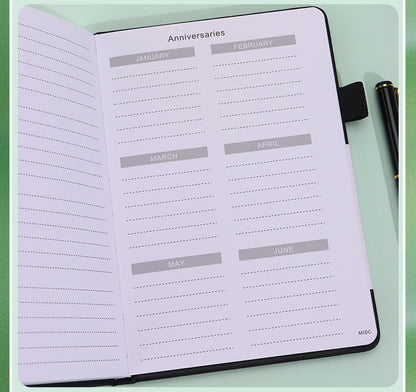 Rose Gold Password Book with Alphabetical Tabs B6 Hardcover Internet Address Logbook & Password Organizer with Pen Loop Elastic Band and Inner Pocket - Image 8