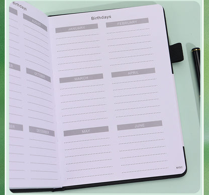 Rose Gold Password Book with Alphabetical Tabs B6 Hardcover Internet Address Logbook & Password Organizer with Pen Loop Elastic Band and Inner Pocket - Image 9