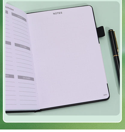 Black Password Book with Alphabetical Tabs B6 Hardcover Internet Address Logbook & Password Organizer with Pen Loop Elastic Band and Inner Pocket - Image 9