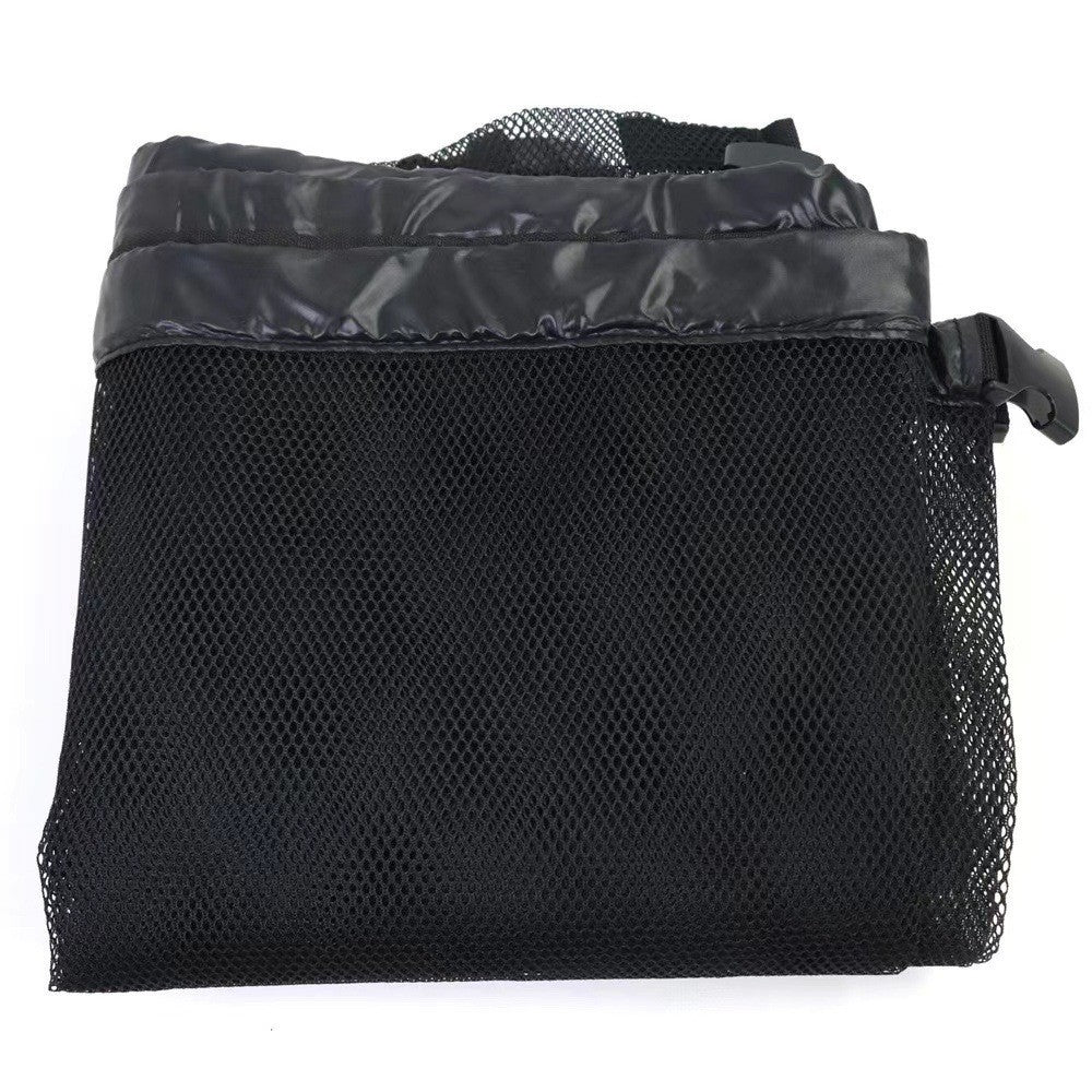 Black Large Hanging Pool Toy Storage Bag - Mesh Net Organiser for Swimming Floats, Sports Balls & Inflatables - 145cm Extra Large Capacity for Outdoor Fences & Garage - Image 2