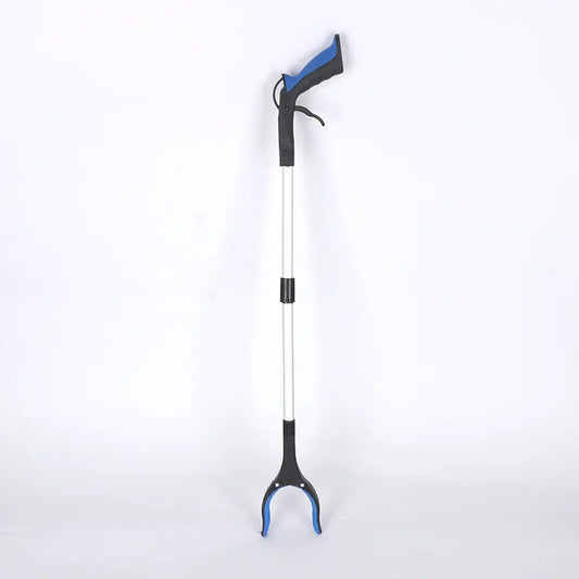Blue and Black Handle Foldable Grabber Reacher Tool - 83cm Aluminium Litter Picker with Magnetic Tip - Lightweight Mobility Aid for Garden & Home Rubbish Cleanup - Image 2