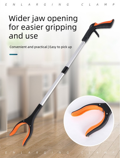 Orange and Black Handle Foldable Grabber Reacher Tool - 83cm Aluminium Litter Picker with Magnetic Tip - Lightweight Mobility Aid for Garden & Home Rubbish Cleanup - Image 6