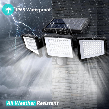 Solar Garden Lights Outdoor Motion Sensor 210 LED - 2-in-1 Ground Spike & Wall Mount Flood Light with Remote IP65 Waterproof for Pathway & Yard - Image 3