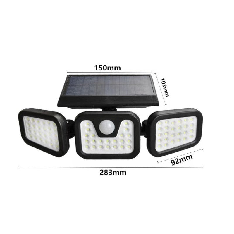 Solar Outdoor Security Lights Motion Sensor 74 LED - 3 Adjustable Heads Flood Light IP65 Waterproof for Garden Garage & Driveway - Image 3