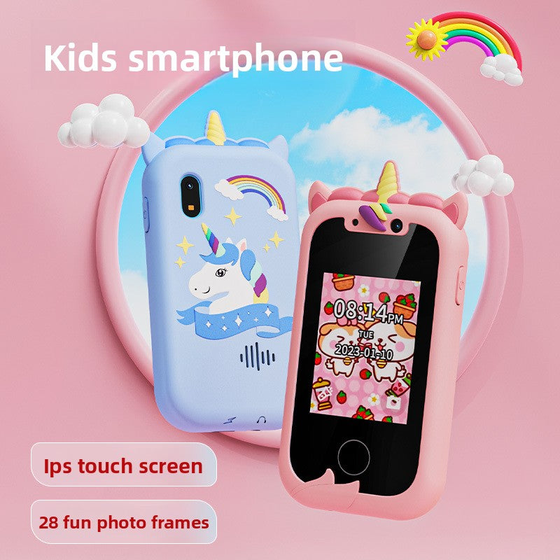 Kids Smart Phone Toy with Dual Camera and IPS Touch Screen Green Dinosaur Silicone Case Educational Games MP3 Music Player 512MB Card Included Ideal Gift for Boys - Image 9